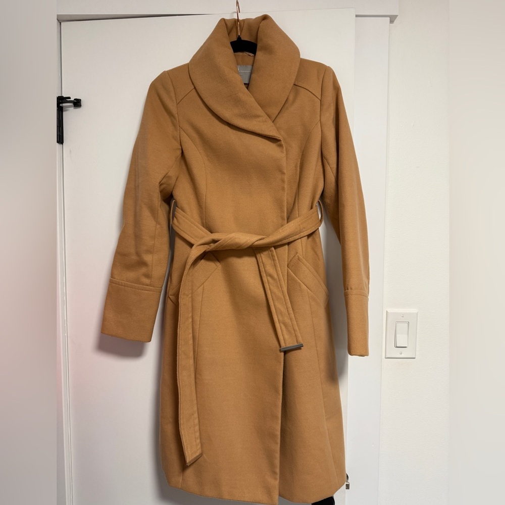 ASOS camel coat with belt